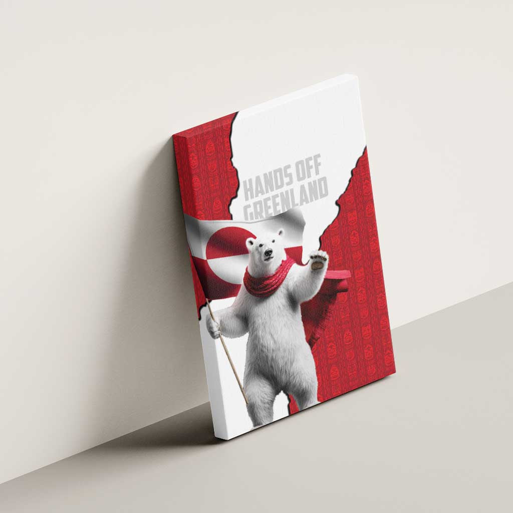 Hands Off Greenland Canvas Wall Art Poland Bear with Flag