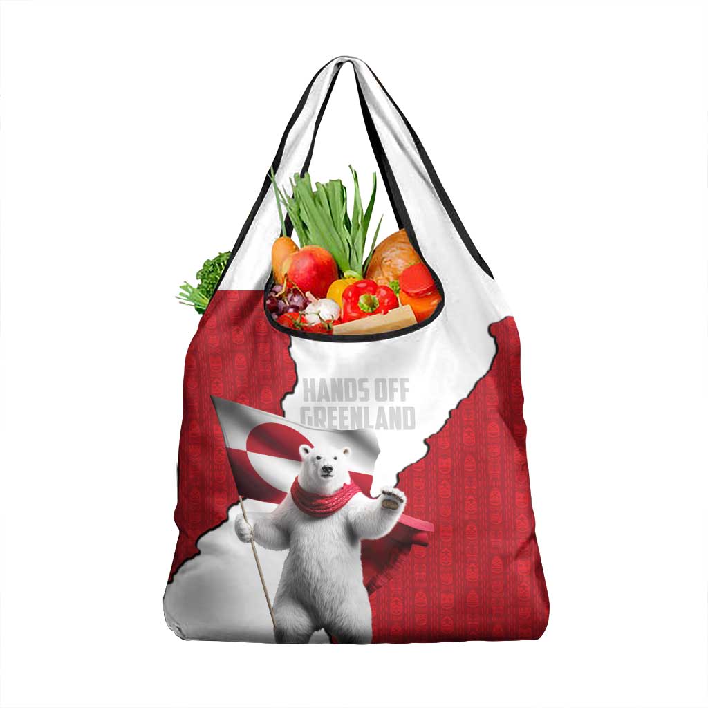 Hands Off Greenland Grocery Bag Poland Bear with Flag