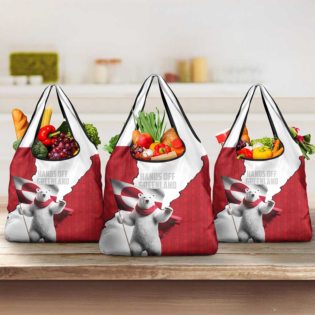 Hands Off Greenland Grocery Bag Poland Bear with Flag