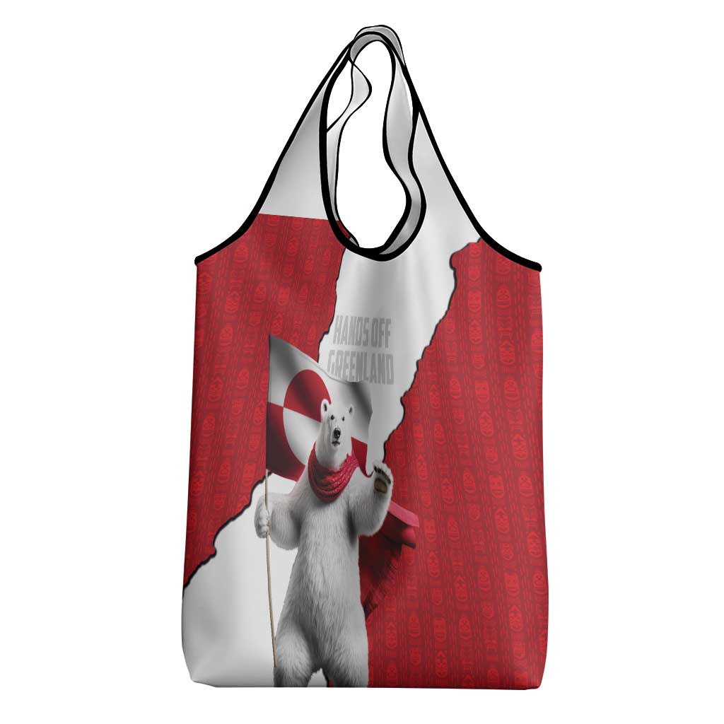 Hands Off Greenland Grocery Bag Poland Bear with Flag