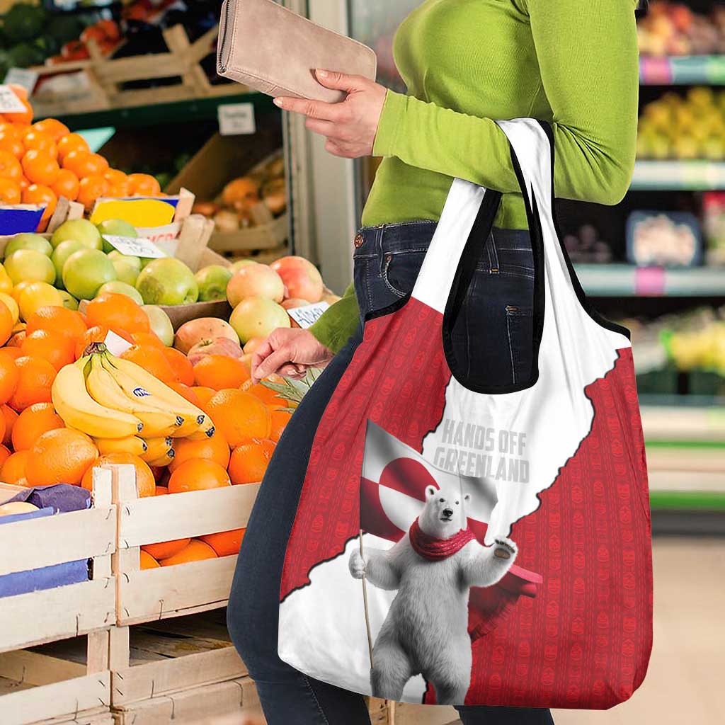 Hands Off Greenland Grocery Bag Poland Bear with Flag