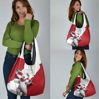 Hands Off Greenland Grocery Bag Poland Bear with Flag