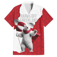 Hands Off Greenland Personalized Hawaiian Shirt Poland Bear with Flag