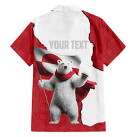 Hands Off Greenland Personalized Hawaiian Shirt Poland Bear with Flag
