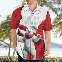 Hands Off Greenland Personalized Hawaiian Shirt Poland Bear with Flag