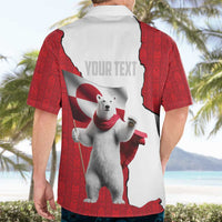 Hands Off Greenland Personalized Hawaiian Shirt Poland Bear with Flag