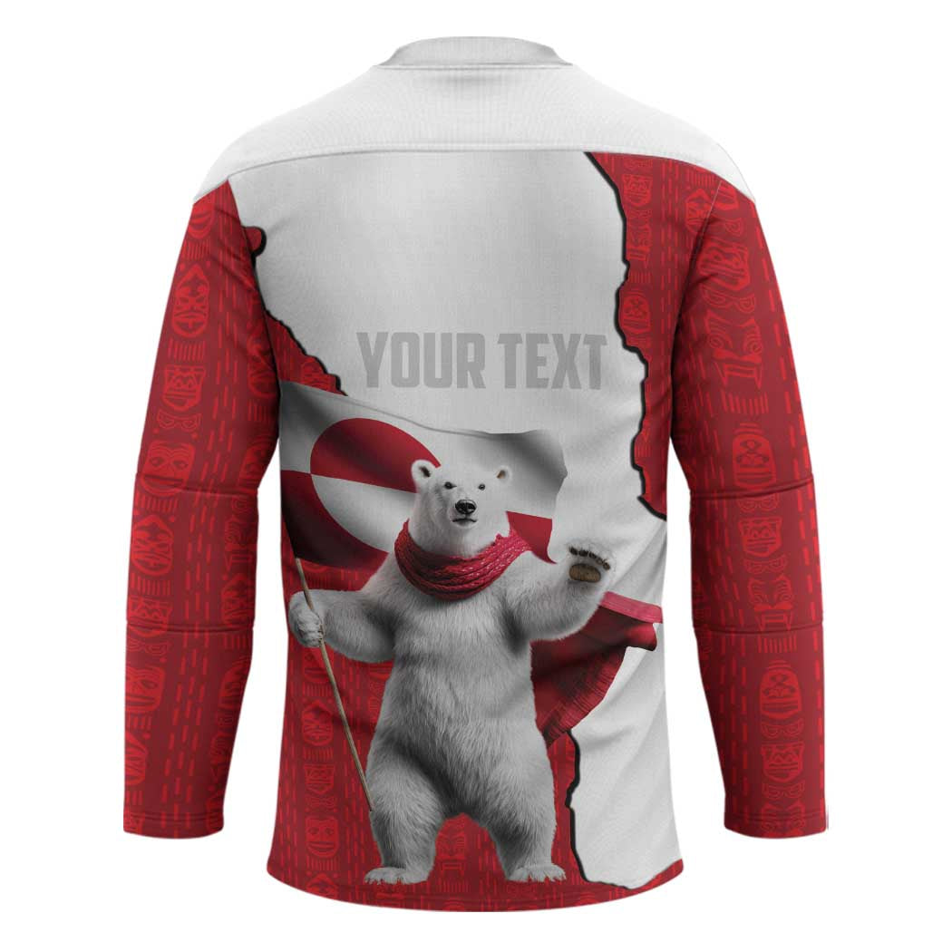 Hands Off Greenland Personalized Hockey Jersey Poland Bear with Flag