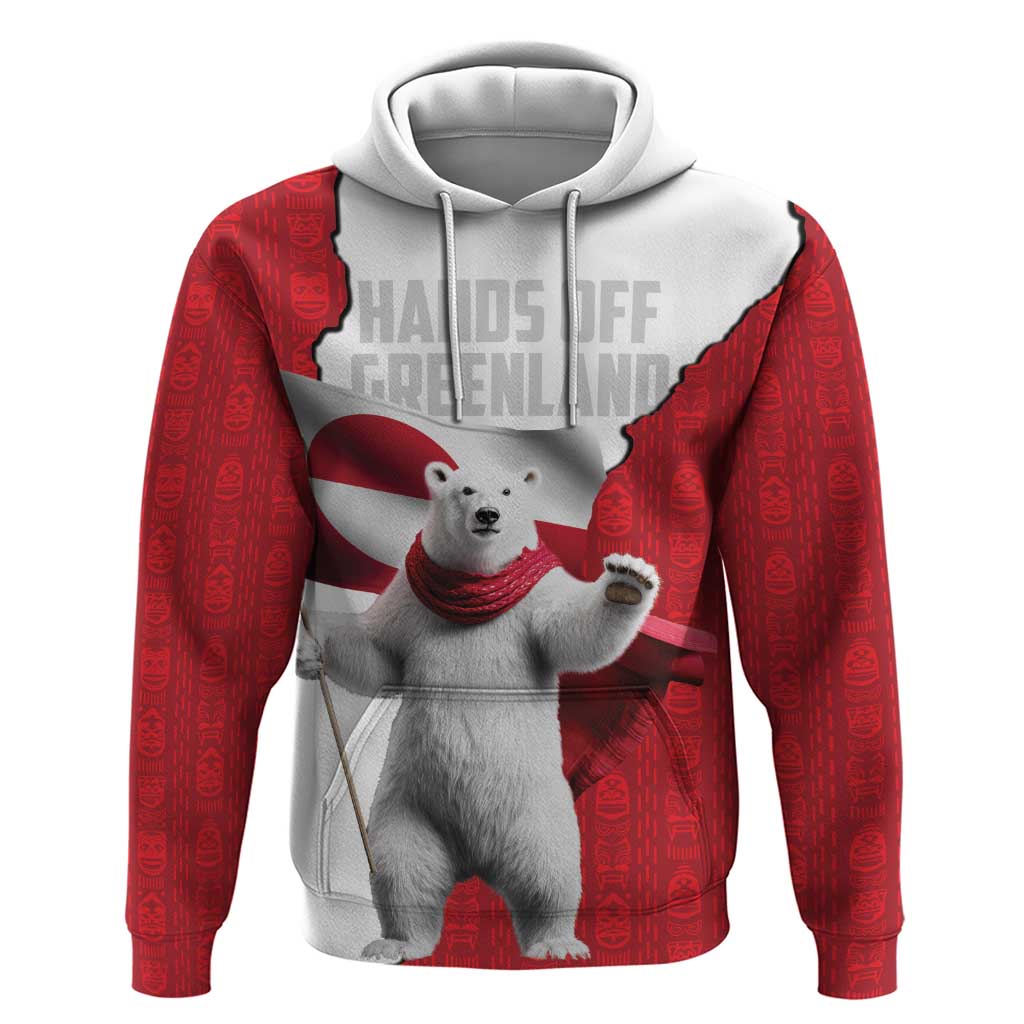 Hands Off Greenland Personalized Hoodie Poland Bear with Flag