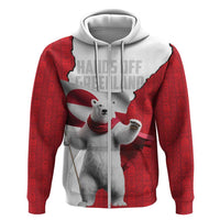 Hands Off Greenland Personalized Hoodie Poland Bear with Flag