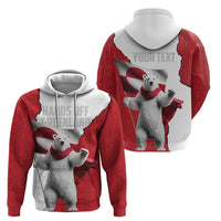 Hands Off Greenland Personalized Hoodie Poland Bear with Flag