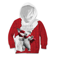 Hands Off Greenland Personalized Kid Hoodie Poland Bear with Flag