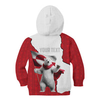 Hands Off Greenland Personalized Kid Hoodie Poland Bear with Flag