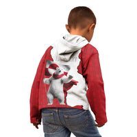 Hands Off Greenland Personalized Kid Hoodie Poland Bear with Flag