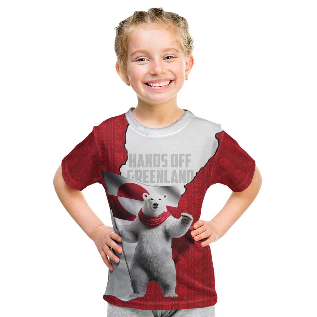 Hands Off Greenland Personalized Kid T Shirt Poland Bear with Flag