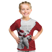 Hands Off Greenland Personalized Kid T Shirt Poland Bear with Flag