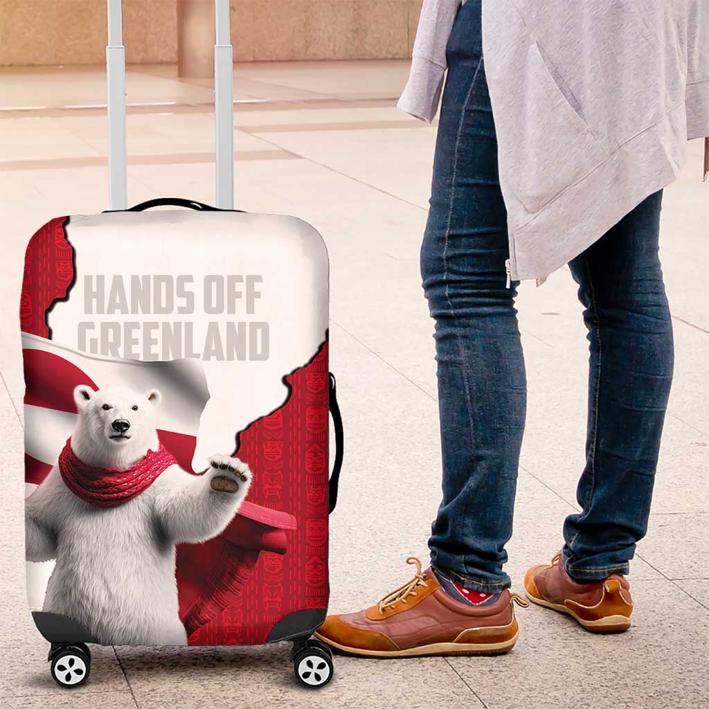 Hands Off Greenland Luggage Cover Poland Bear with Flag