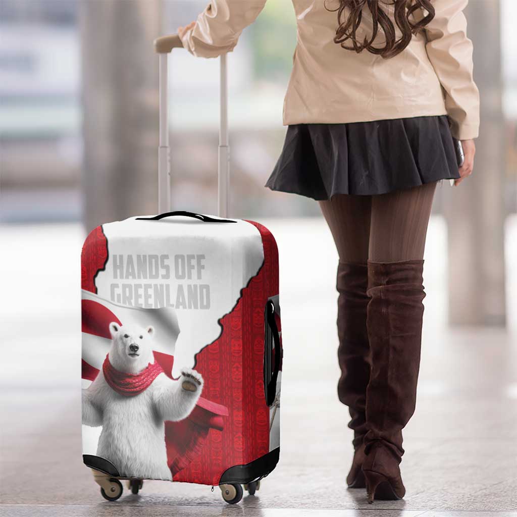Hands Off Greenland Luggage Cover Poland Bear with Flag