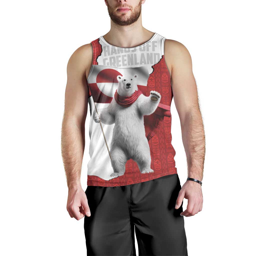 Hands Off Greenland Personalized Men Tank Top Poland Bear with Flag