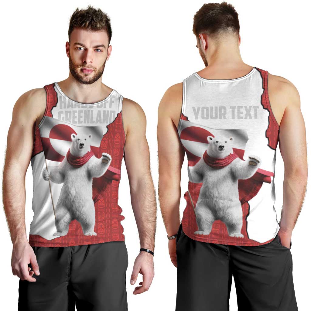 Hands Off Greenland Personalized Men Tank Top Poland Bear with Flag