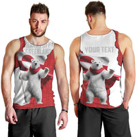 Hands Off Greenland Personalized Men Tank Top Poland Bear with Flag