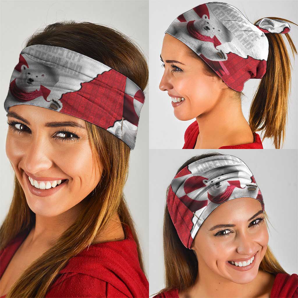 Hands Off Greenland Neck Gaiter Poland Bear with Flag