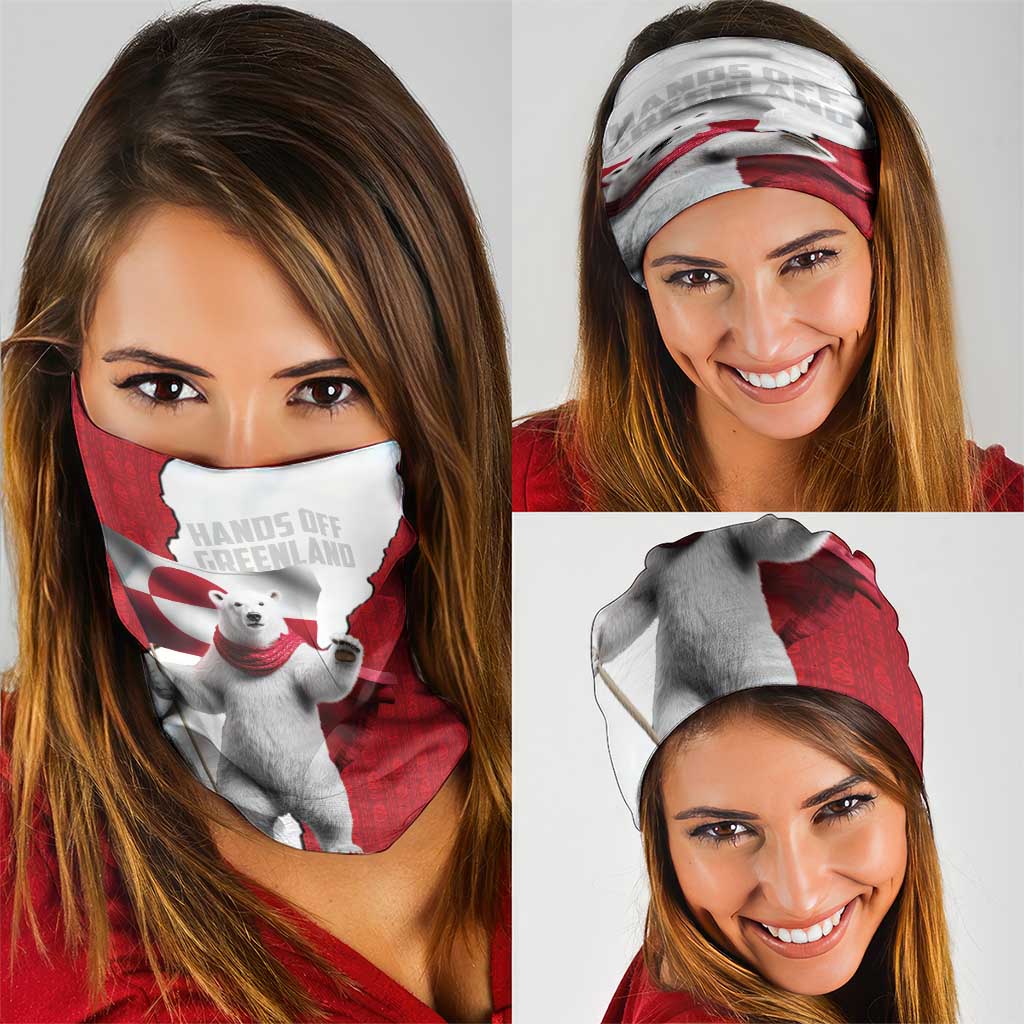 Hands Off Greenland Neck Gaiter Poland Bear with Flag