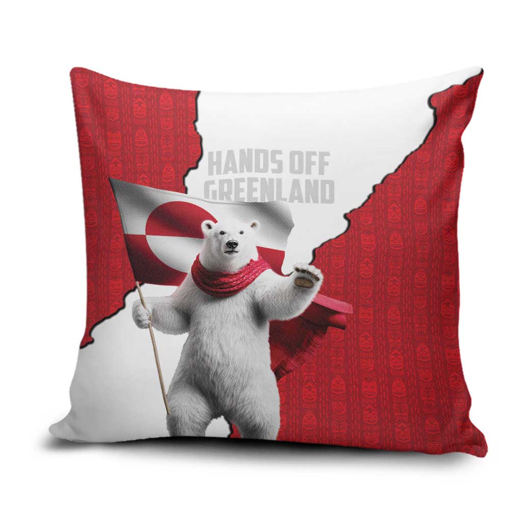 Hands Off Greenland Pillow Cover Poland Bear with Flag