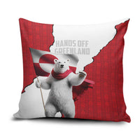 Hands Off Greenland Pillow Cover Poland Bear with Flag