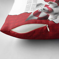 Hands Off Greenland Pillow Cover Poland Bear with Flag