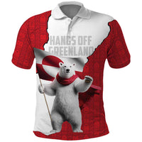 Hands Off Greenland Personalized Polo Shirt Poland Bear with Flag