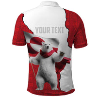 Hands Off Greenland Personalized Polo Shirt Poland Bear with Flag