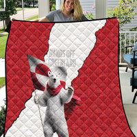 Hands Off Greenland Quilt Poland Bear with Flag