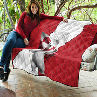 Hands Off Greenland Quilt Poland Bear with Flag