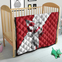 Hands Off Greenland Quilt Poland Bear with Flag