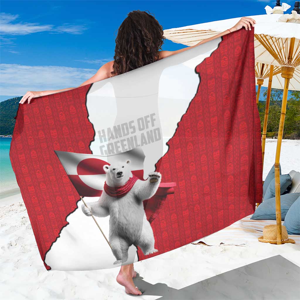 Hands Off Greenland Sarong Poland Bear with Flag