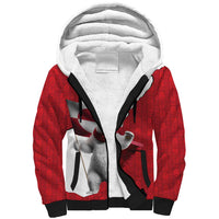 Hands Off Greenland Personalized Sherpa Hoodie Poland Bear with Flag