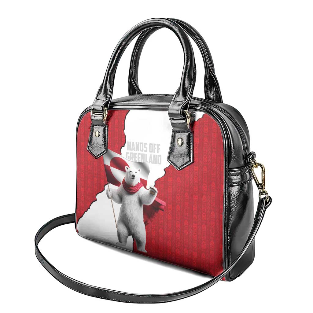 Hands Off Greenland Shoulder Handbag Poland Bear with Flag