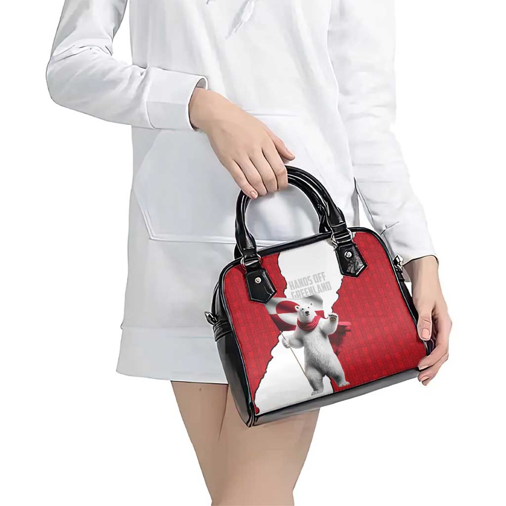 Hands Off Greenland Shoulder Handbag Poland Bear with Flag