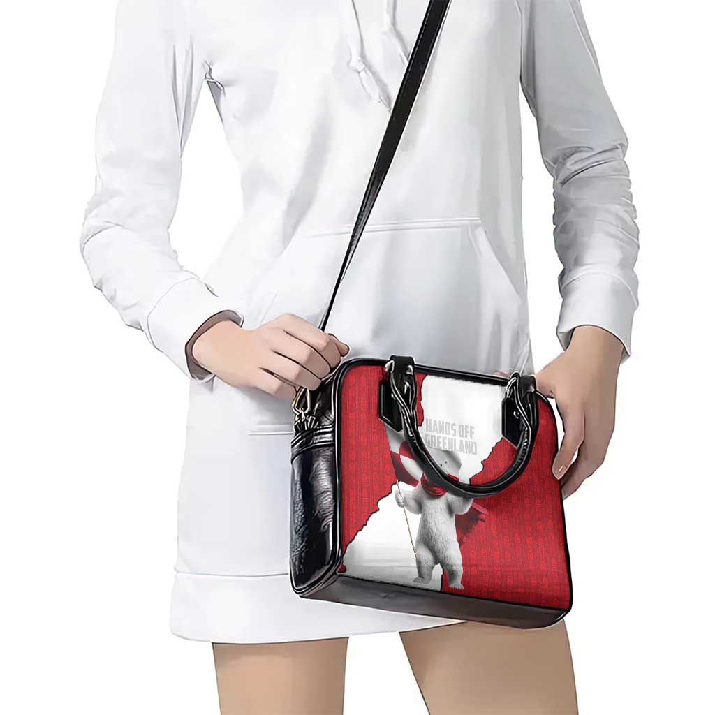 Hands Off Greenland Shoulder Handbag Poland Bear with Flag