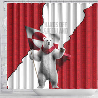 Hands Off Greenland Shower Curtain Poland Bear with Flag