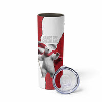 Hands Off Greenland Personalized Skinny Tumbler Poland Bear with Flag