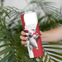 Hands Off Greenland Personalized Skinny Tumbler Poland Bear with Flag