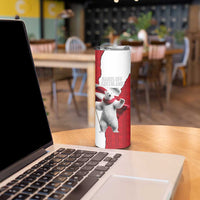 Hands Off Greenland Personalized Skinny Tumbler Poland Bear with Flag