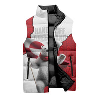 Hands Off Greenland Personalized Sleeveless Puffer Jacket Poland Bear with Flag