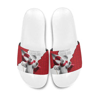 Hands Off Greenland Slide Sandals Poland Bear with Flag