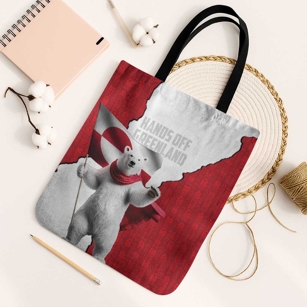 Hands Off Greenland Tote Bag Poland Bear with Flag