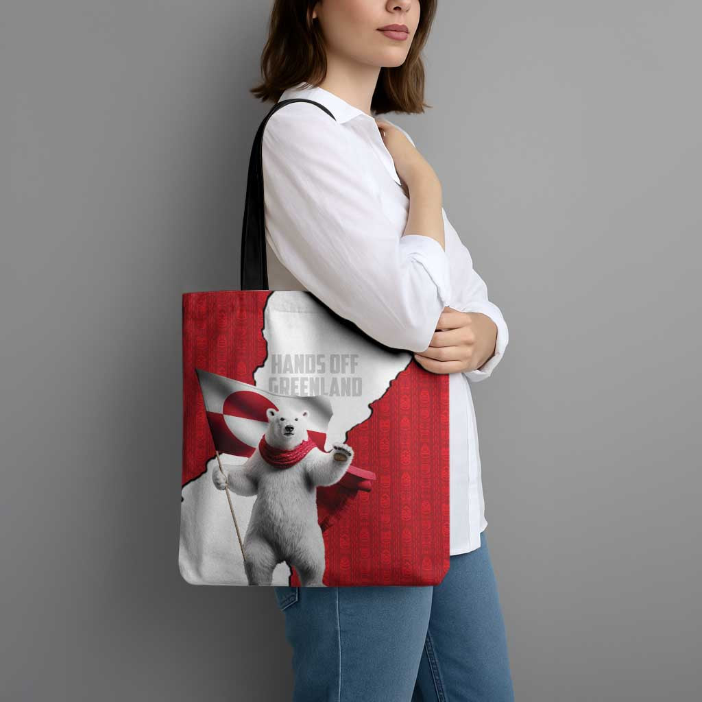 Hands Off Greenland Tote Bag Poland Bear with Flag