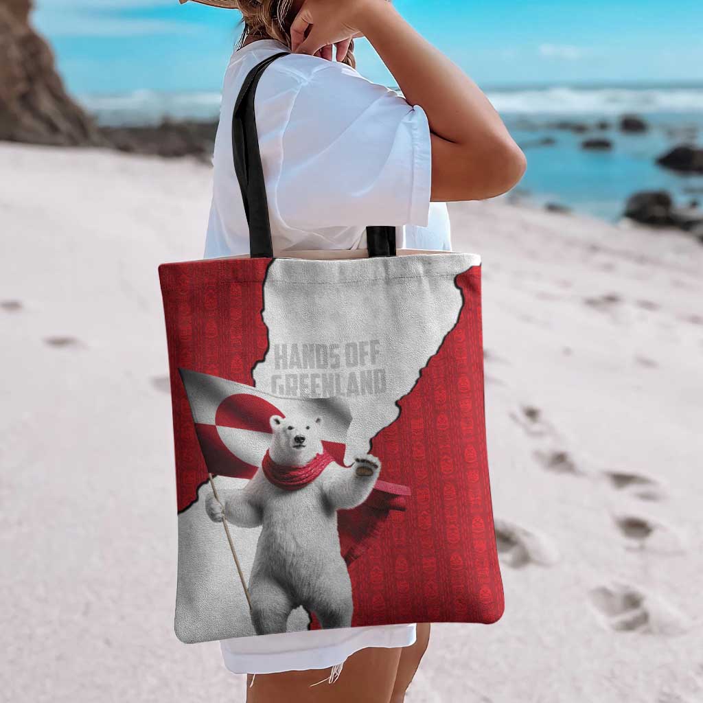 Hands Off Greenland Tote Bag Poland Bear with Flag