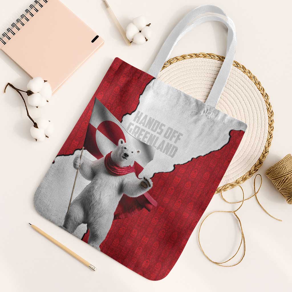 Hands Off Greenland Tote Bag Poland Bear with Flag