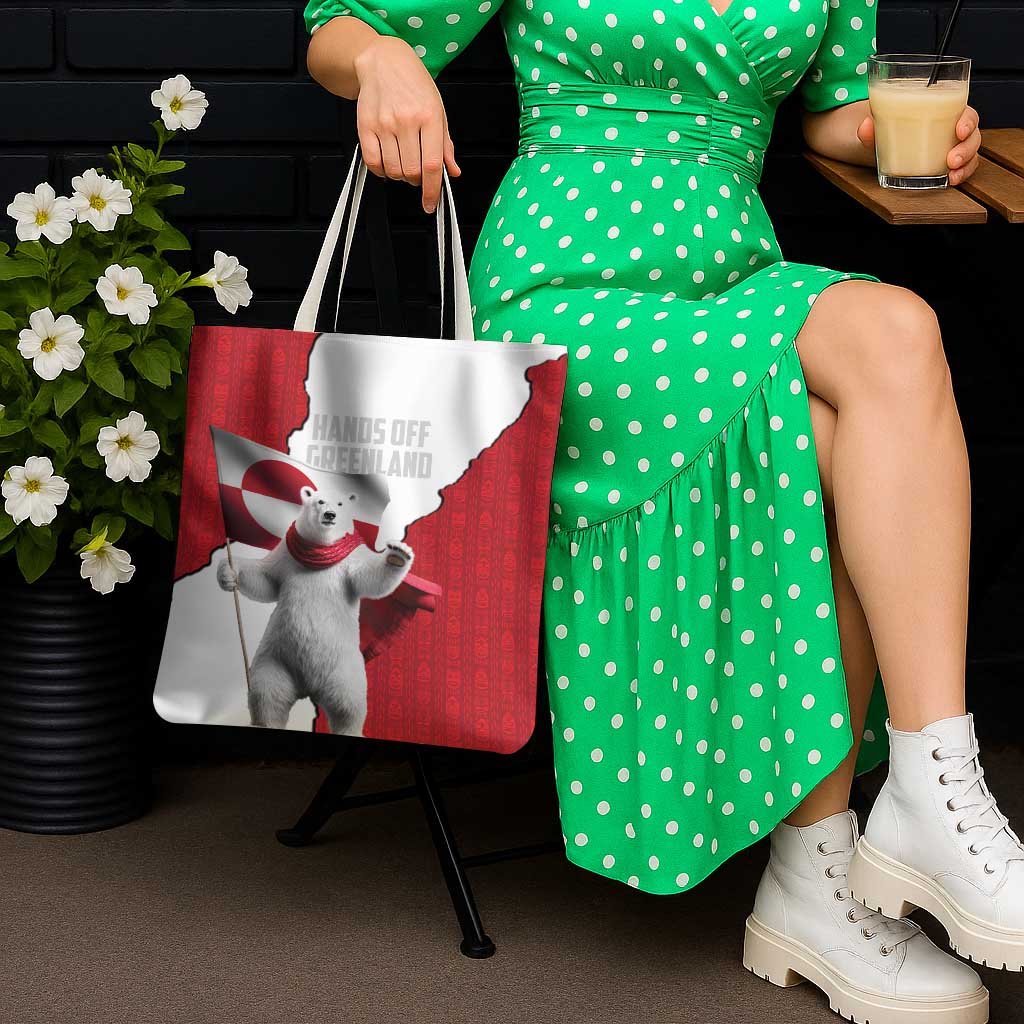 Hands Off Greenland Tote Bag Poland Bear with Flag
